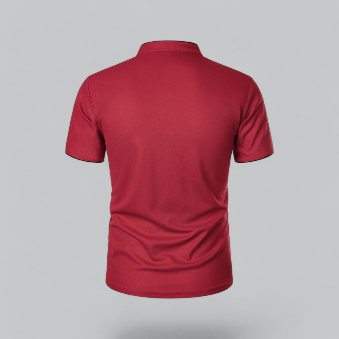 Polo Col Mao Boutonné Homme