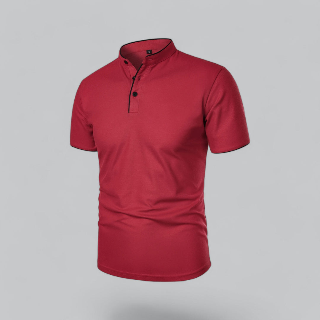 Polo Col Mao Boutonné Homme