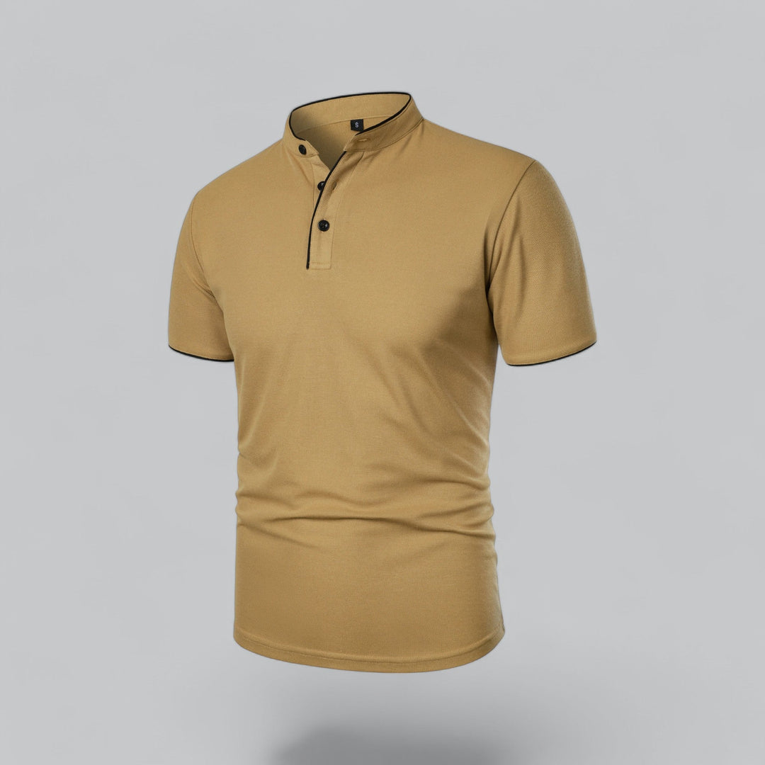 Polo Col Mao Boutonné Homme