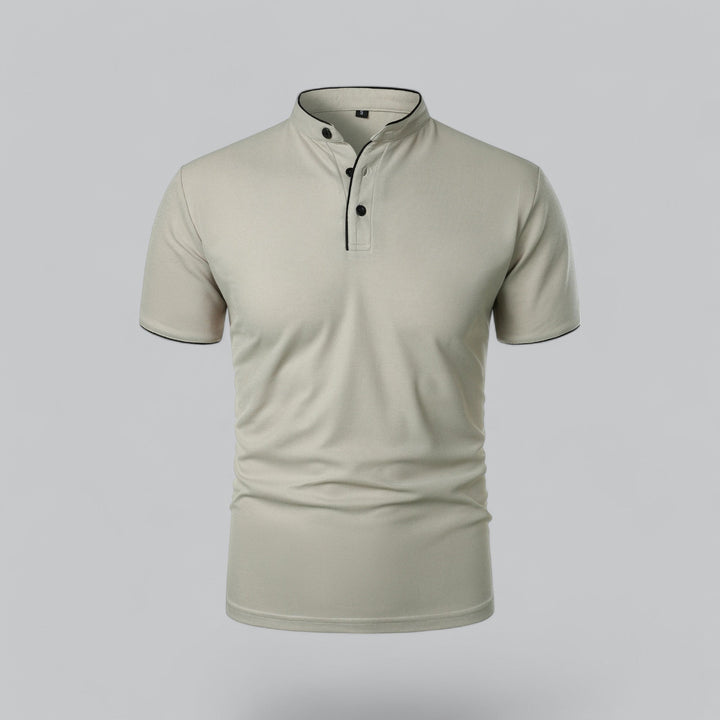 Polo Col Mao Boutonné Homme