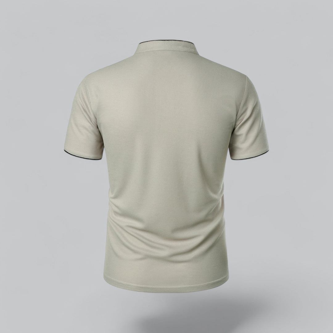 Polo Col Mao Boutonné Homme