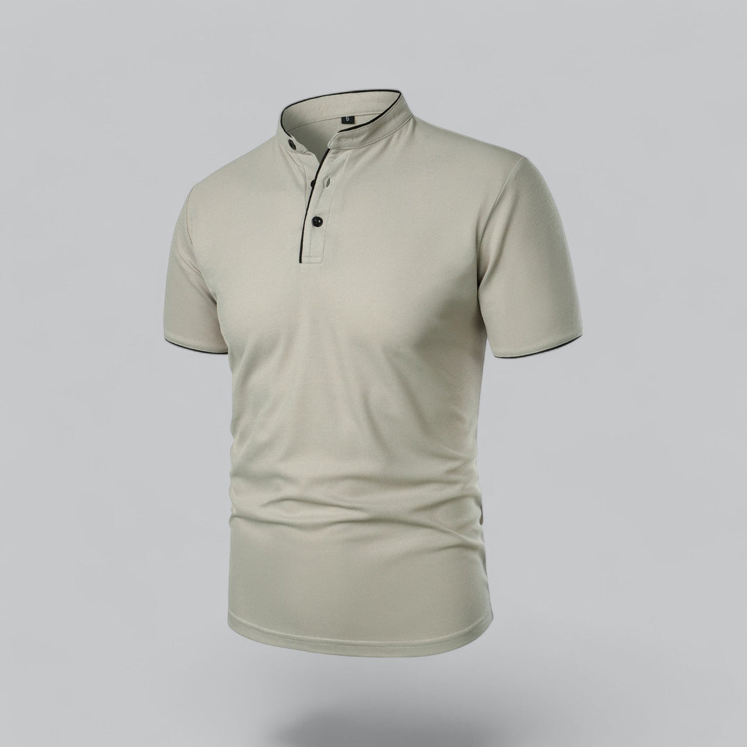 Polo Col Mao Boutonné Homme