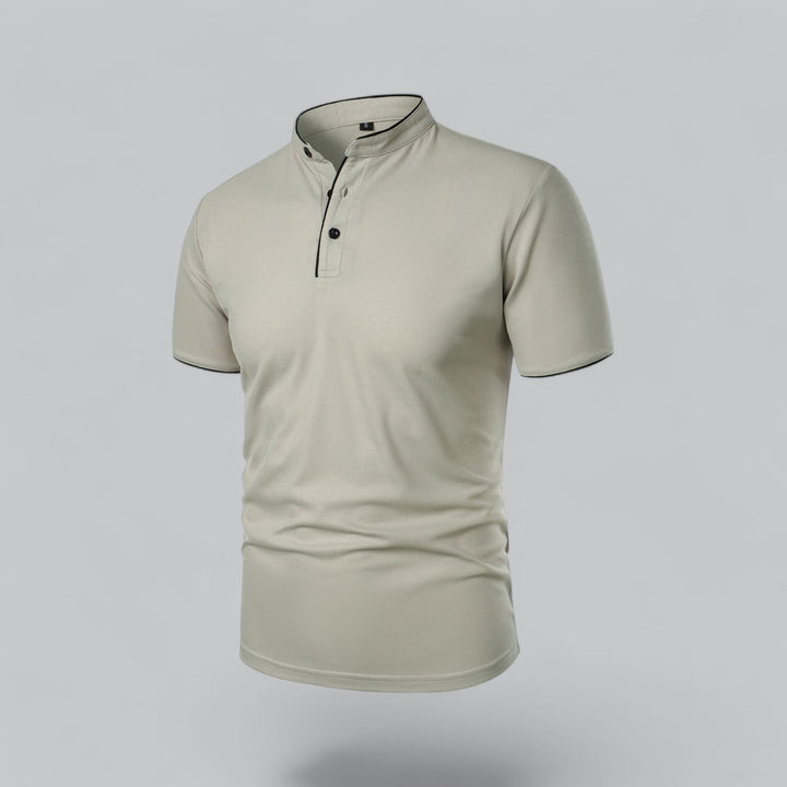 Polo Col Mao Boutonné Homme