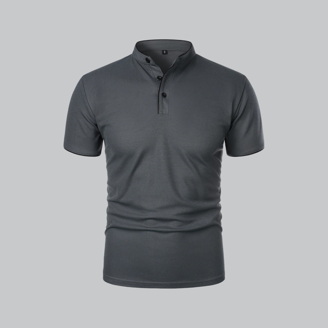 Polo Col Mao Boutonné Homme