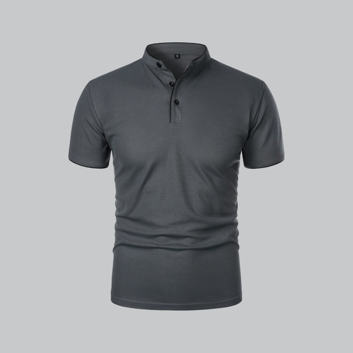 Polo Col Mao Boutonné Homme