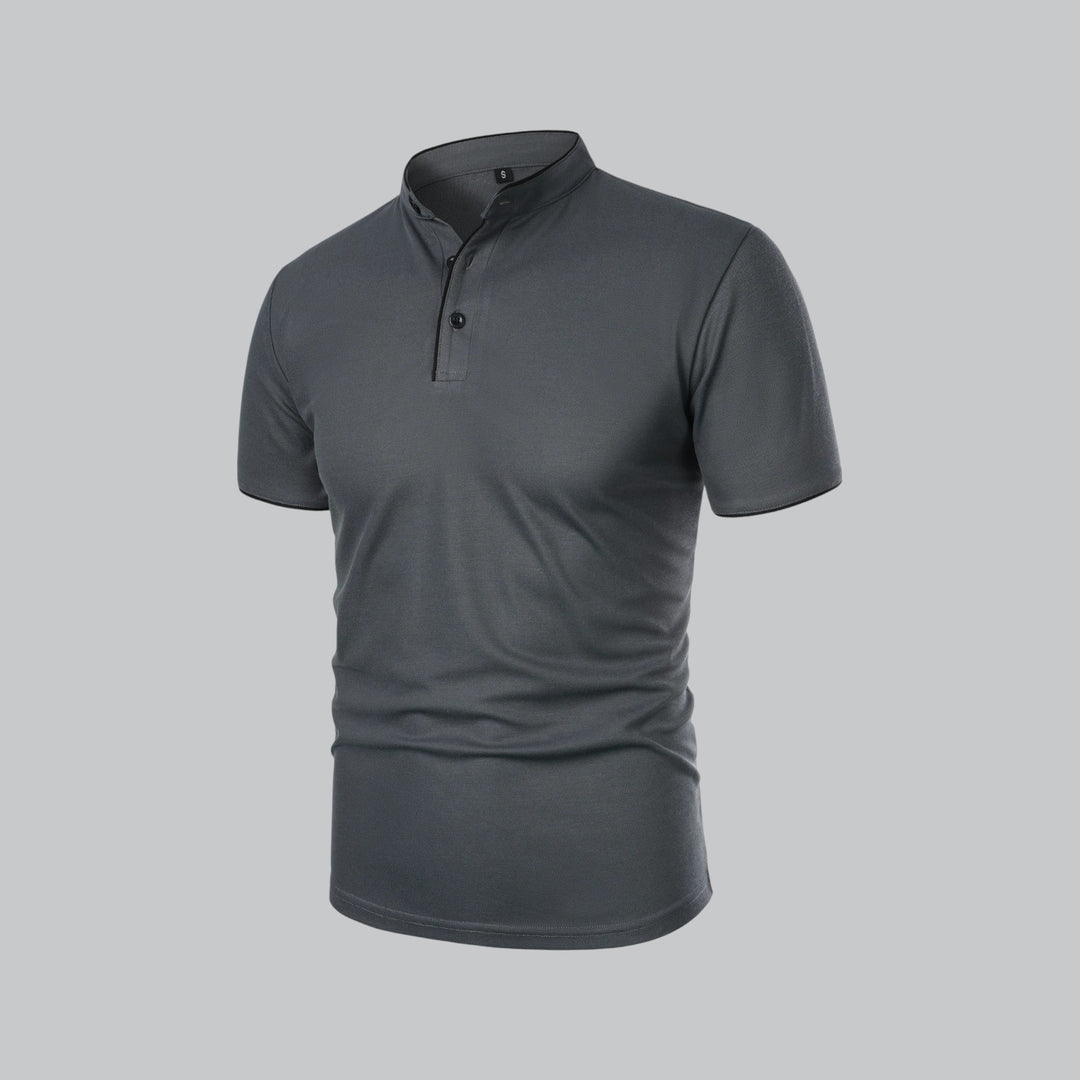 Polo Col Mao Boutonné Homme