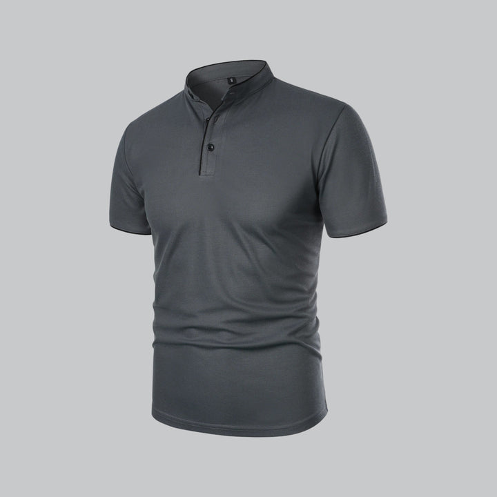 Polo Col Mao Boutonné Homme