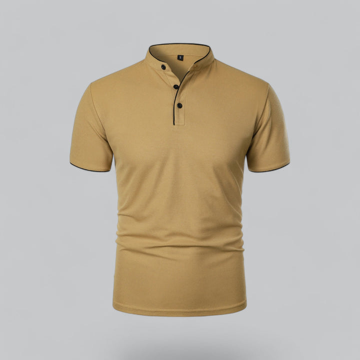 Polo Col Mao Boutonné Homme