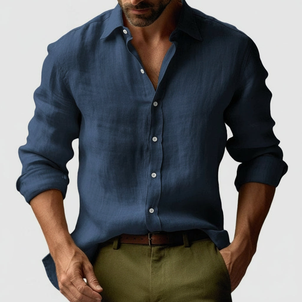 Chemise en Lin Élégante Homme