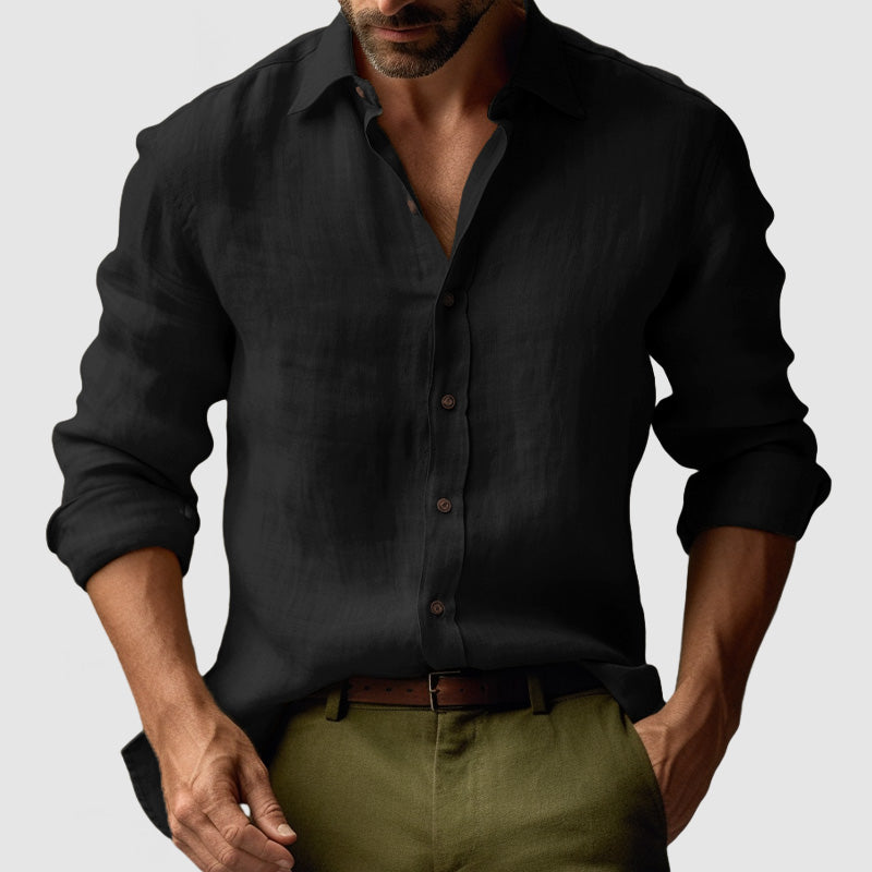 Chemise en Lin Élégante Homme