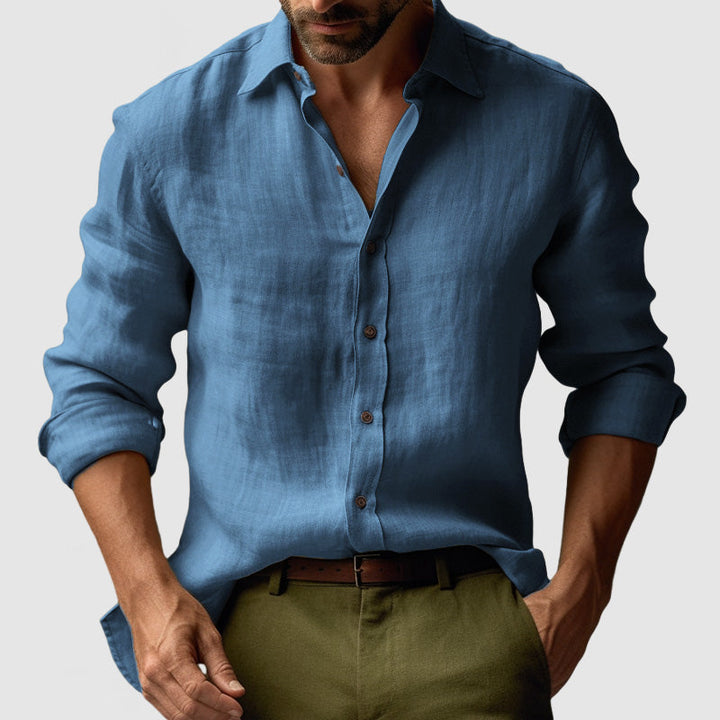 Chemise en Lin Élégante Homme
