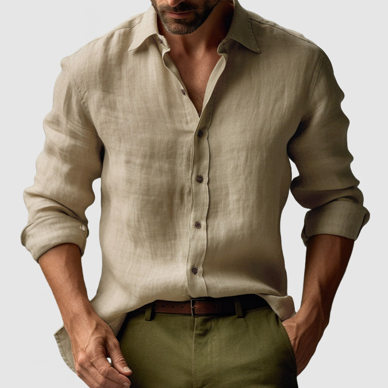 Chemise en Lin Élégante Homme