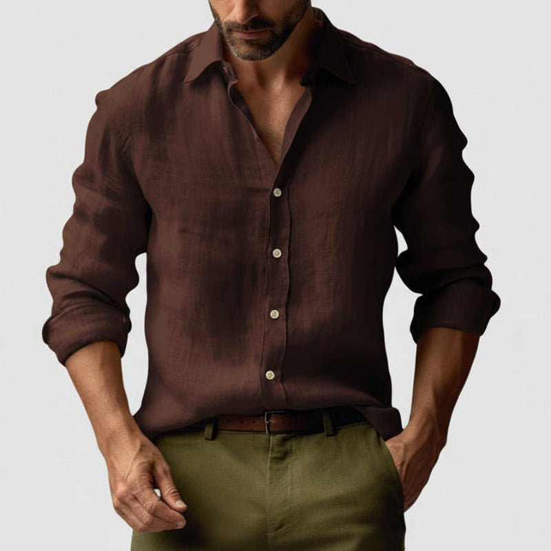Chemise en Lin Élégante Homme