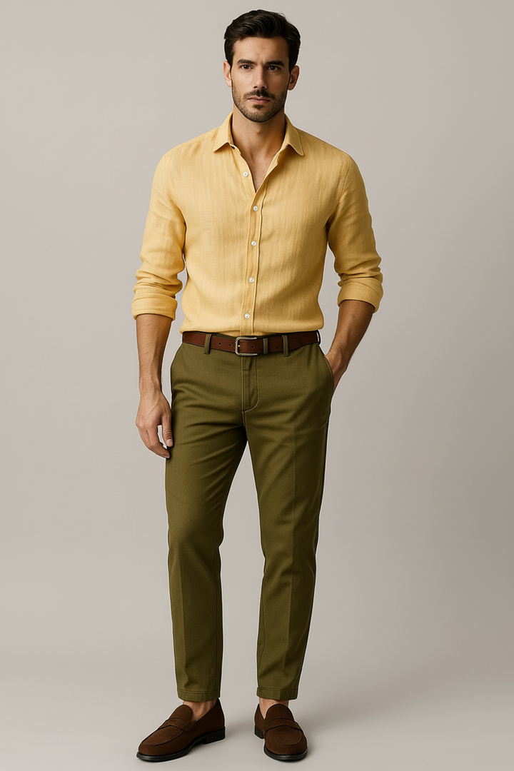 Chemise en Lin Élégante Homme