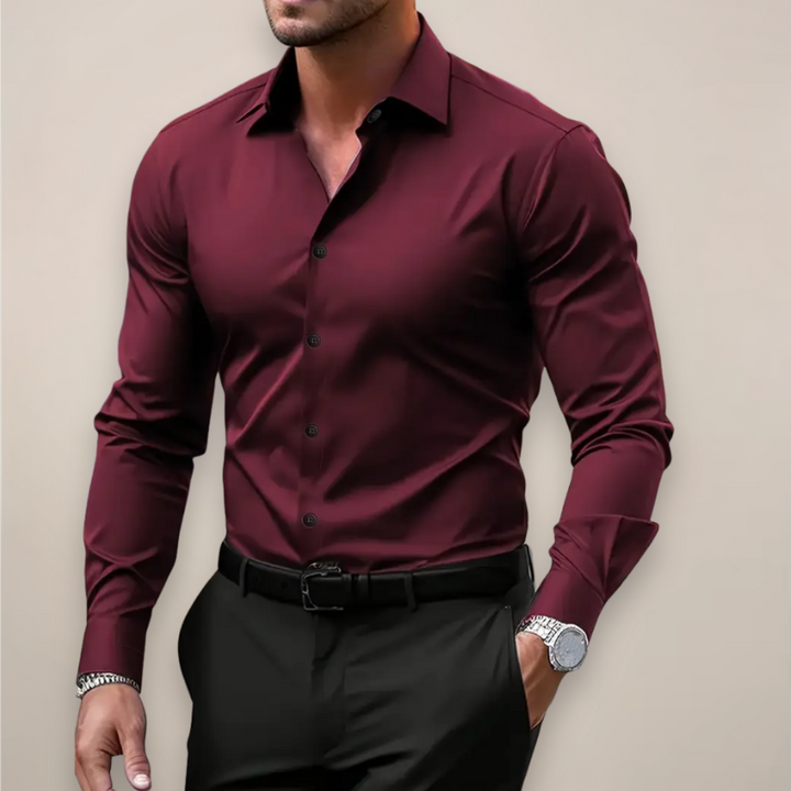 Chemise Ajustée à Boutons Homme