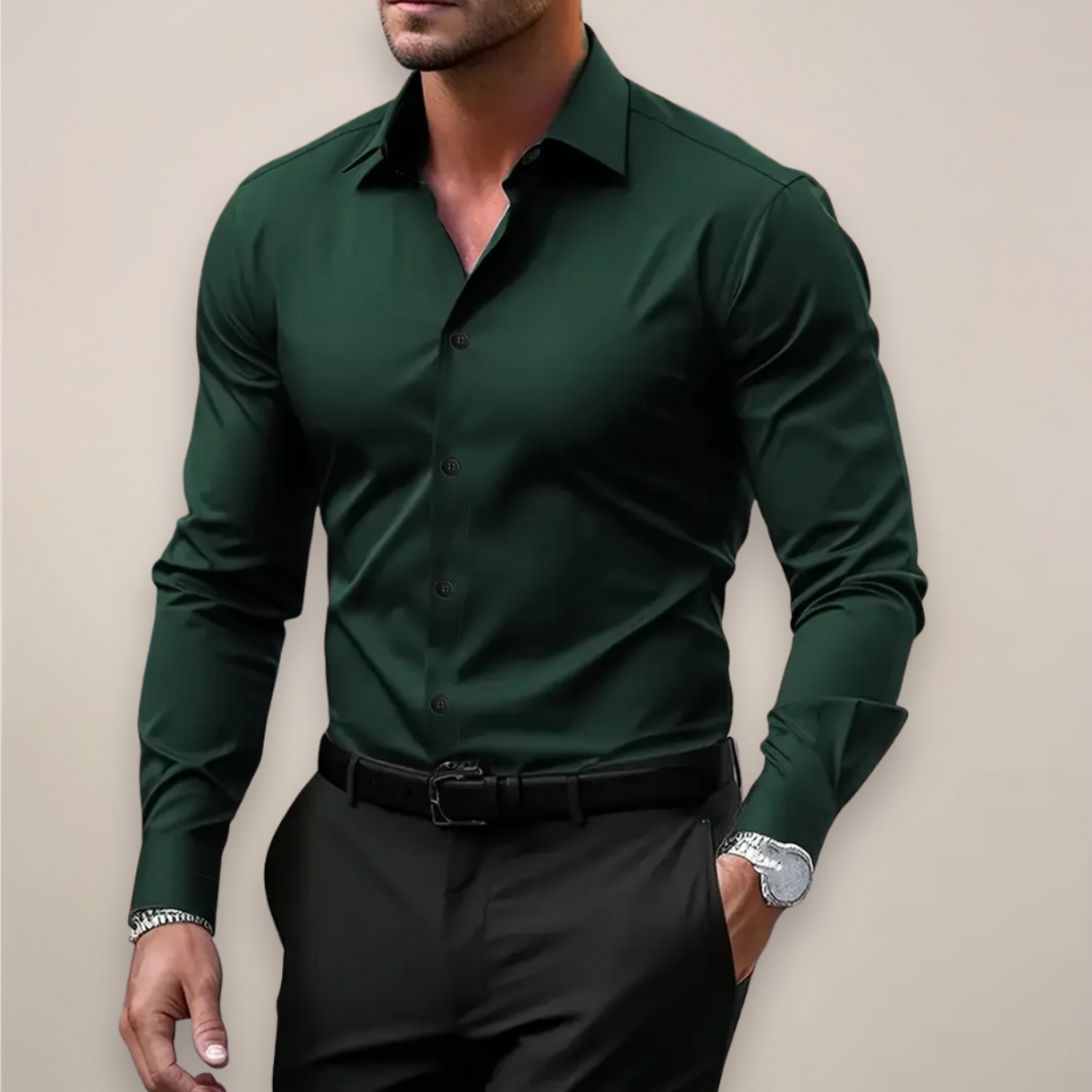 Chemise Ajustée à Boutons Homme