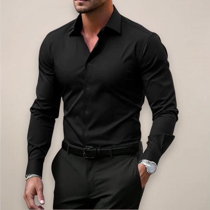 Chemise Ajustée à Boutons Homme