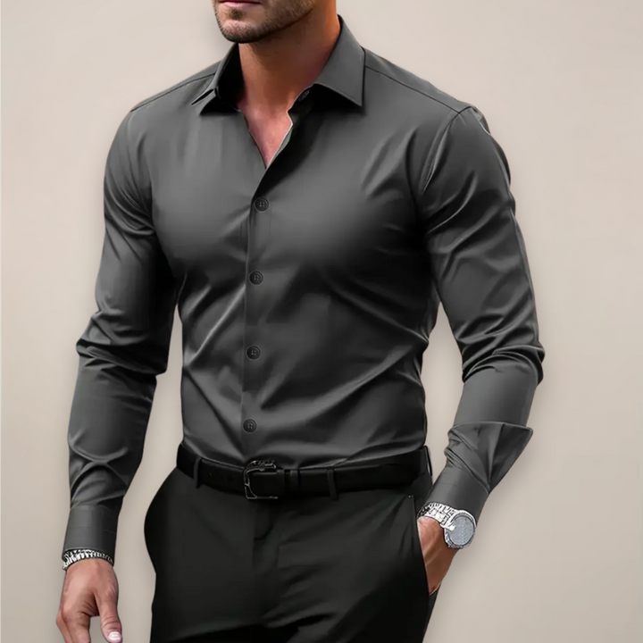 Chemise Ajustée à Boutons Homme