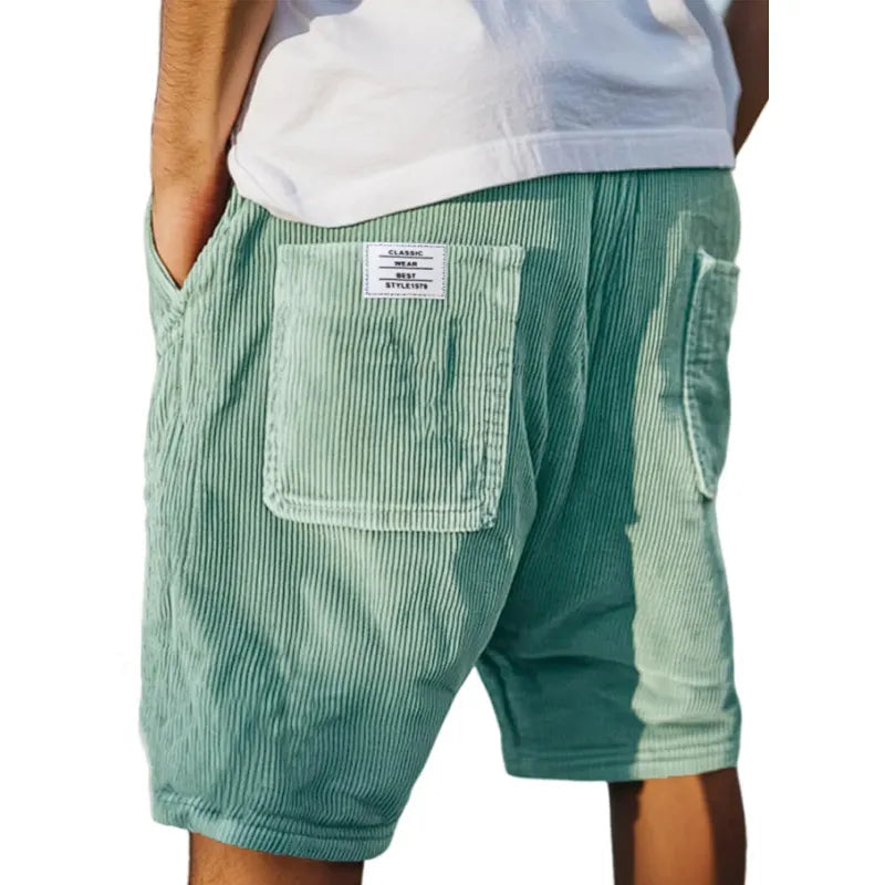 Short en Velours Côtelé Multipoches Homme