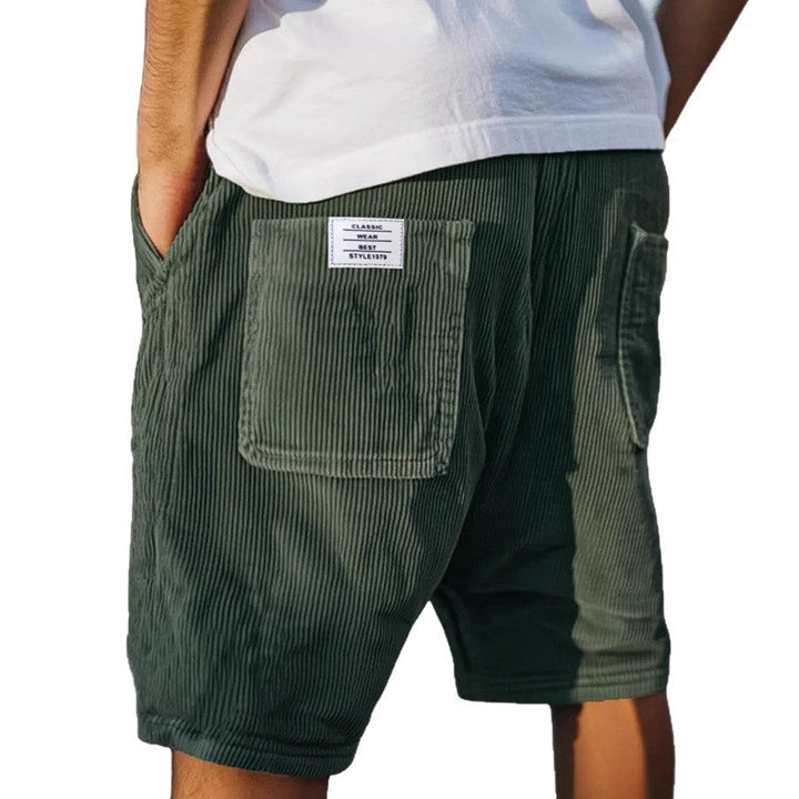 Short en Velours Côtelé Multipoches Homme