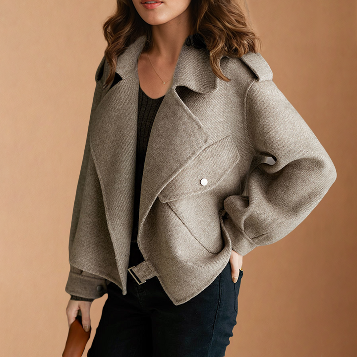 Veste Courte à Revers Femme
