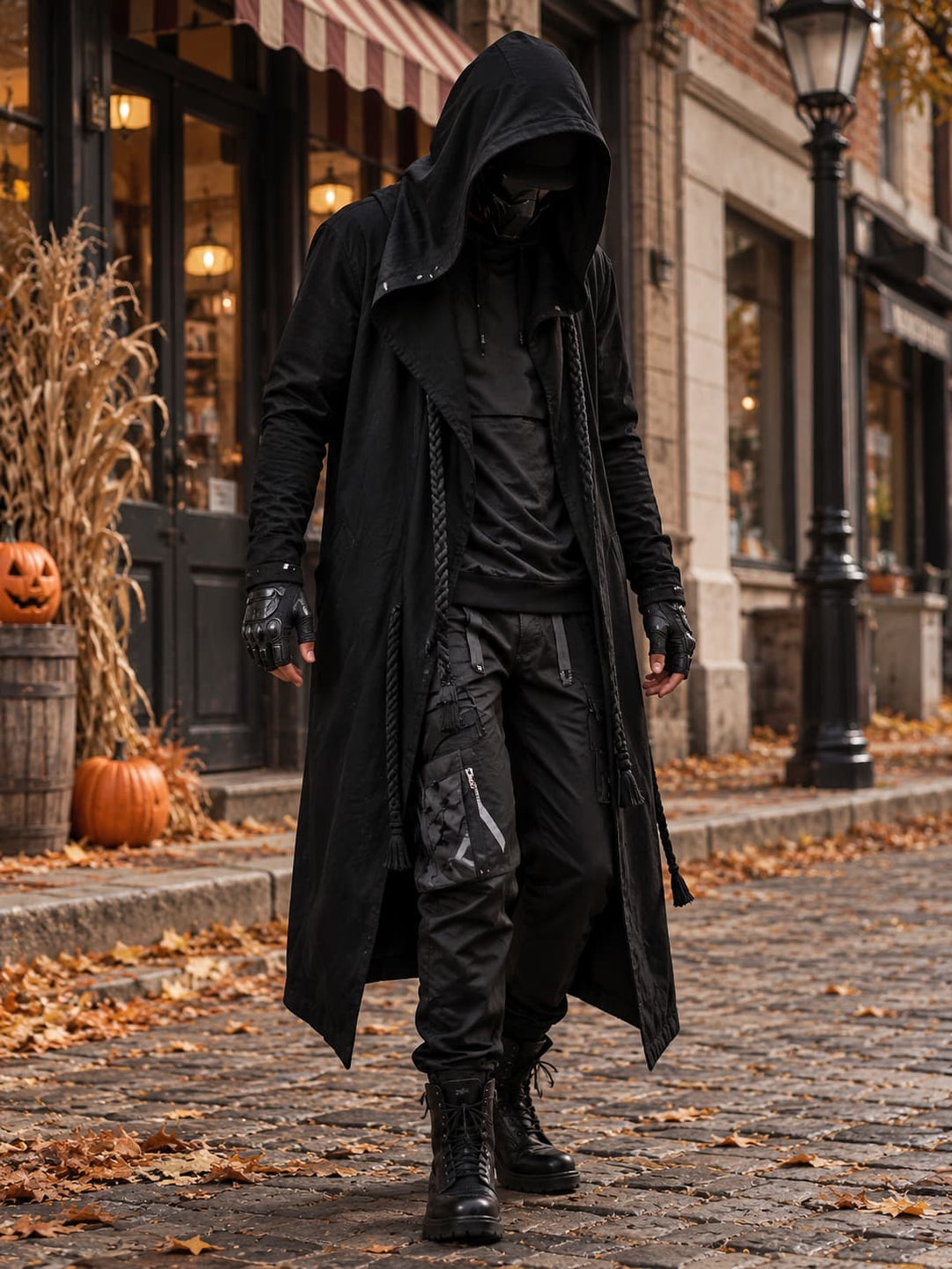 Gilet Long à Capuche Halloween Streetwear Homme