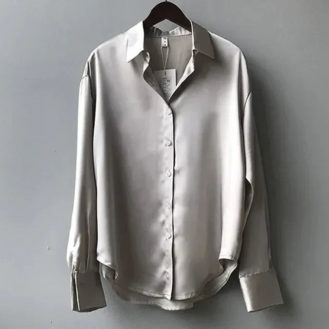 Chemise Satinée Élégante Femme