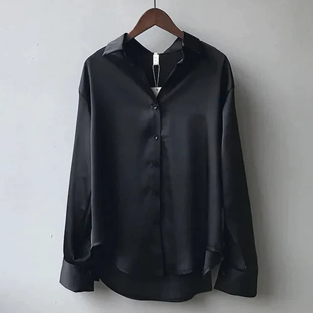 Chemise Satinée Élégante Femme
