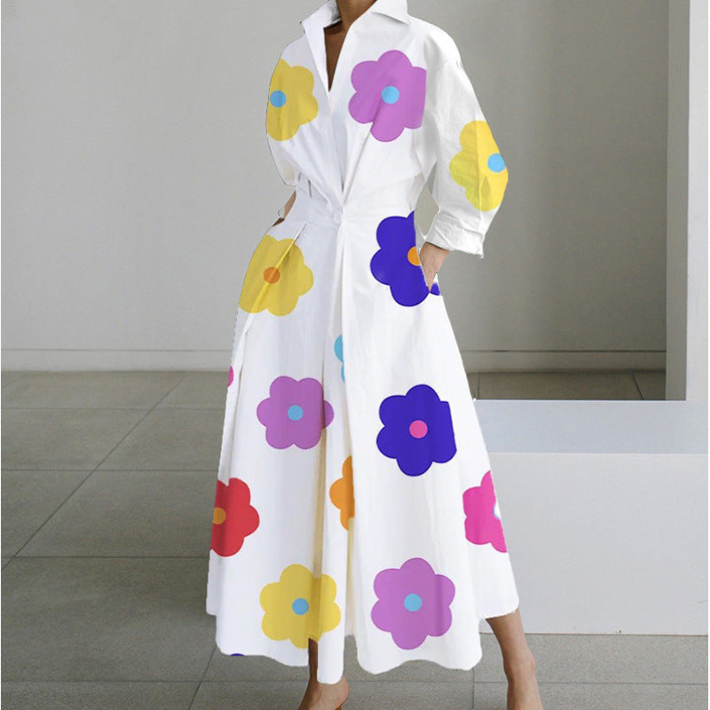 Robe Chemise Ceinturée Femme