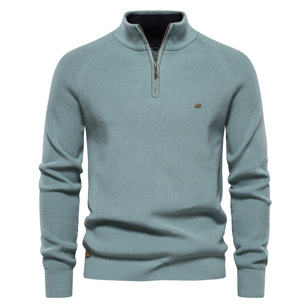 Pull à Col Montant Demi-Zip Homme