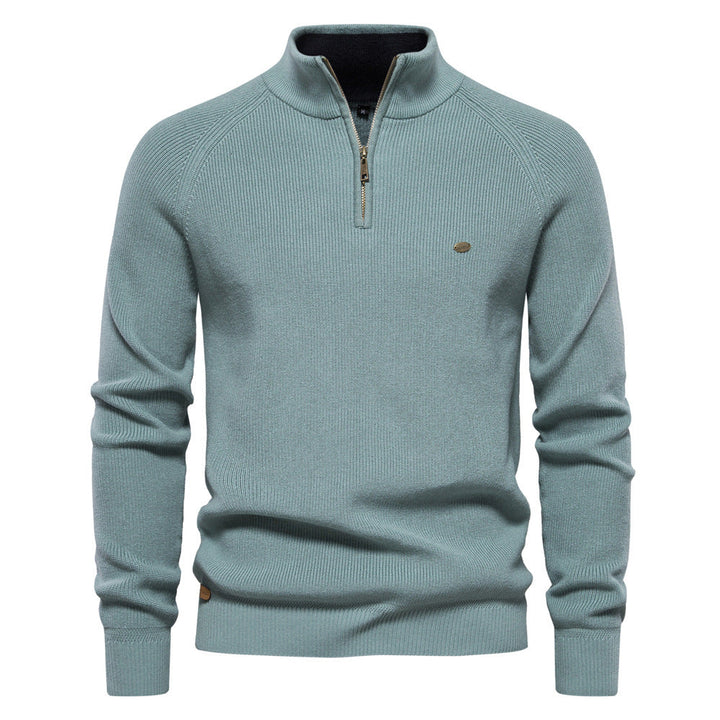 Pull à Col Montant Demi-Zip Homme