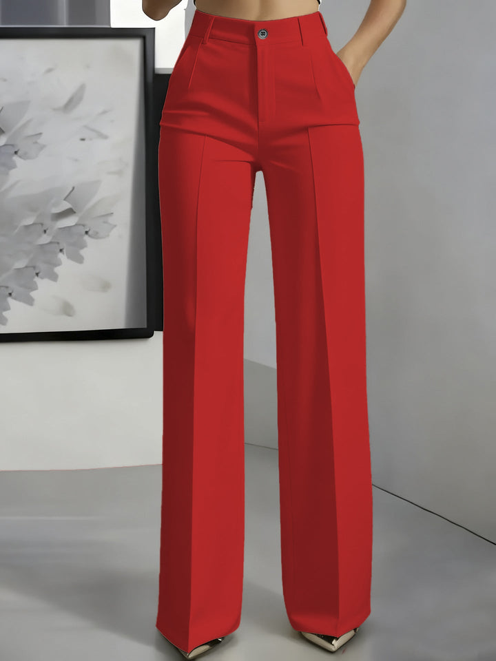 Pantalon Large Taille Haute Femme
