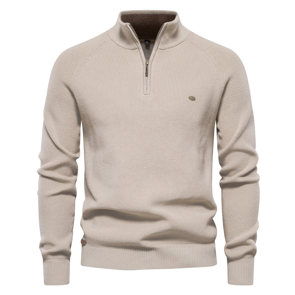 Pull à Col Montant Demi-Zip Homme