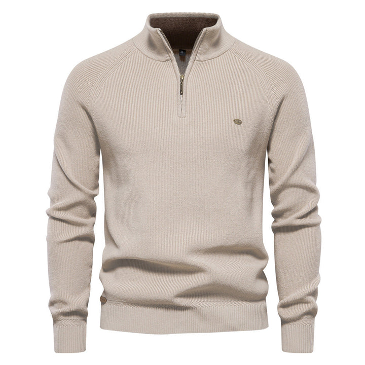 Pull à Col Montant Demi-Zip Homme