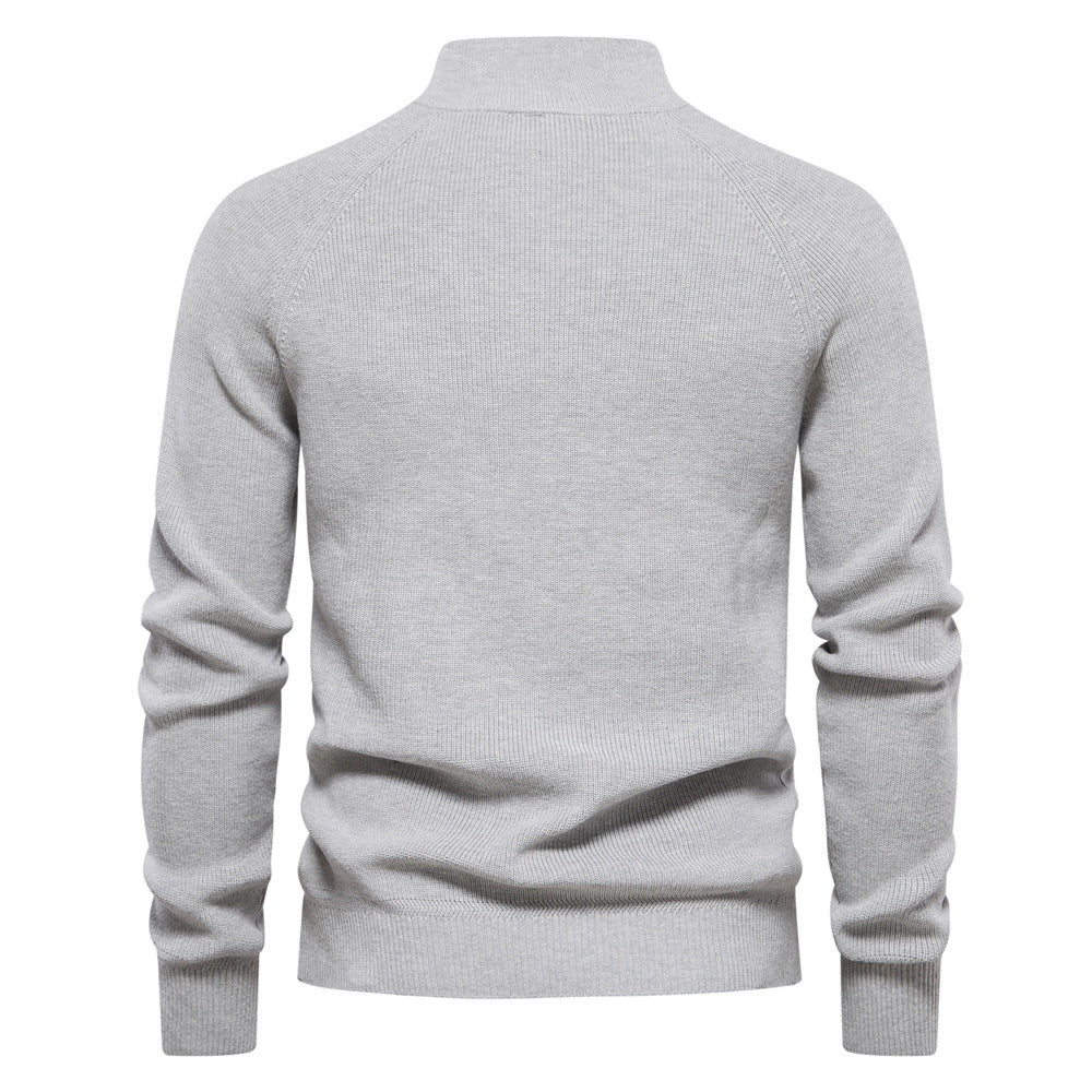 Pull à Col Montant Demi-Zip Homme
