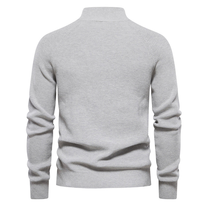 Pull à Col Montant Demi-Zip Homme