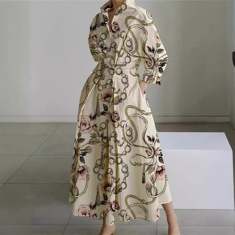 Robe Chemise Ceinturée Femme