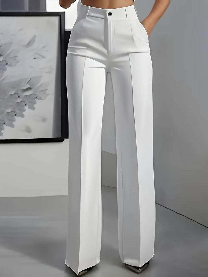Pantalon Large Taille Haute Femme