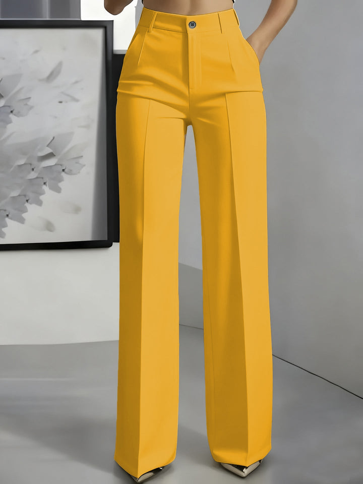 Pantalon Large Taille Haute Femme