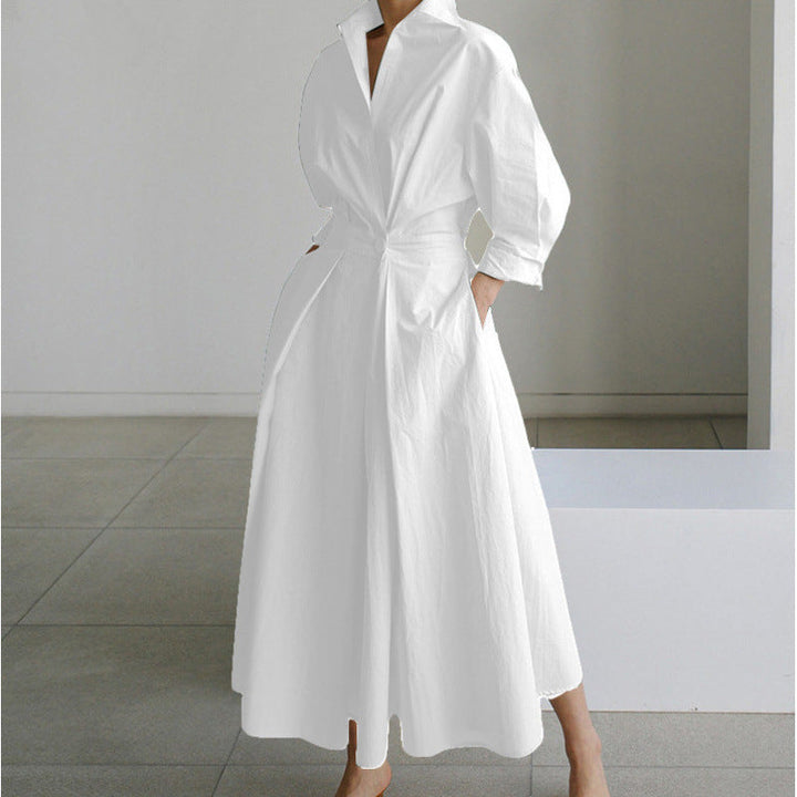 Robe Chemise Ceinturée Femme