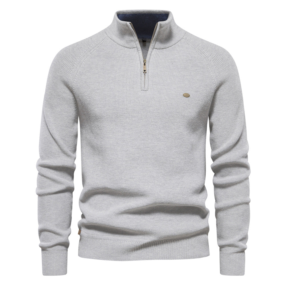 Pull à Col Montant Demi-Zip Homme