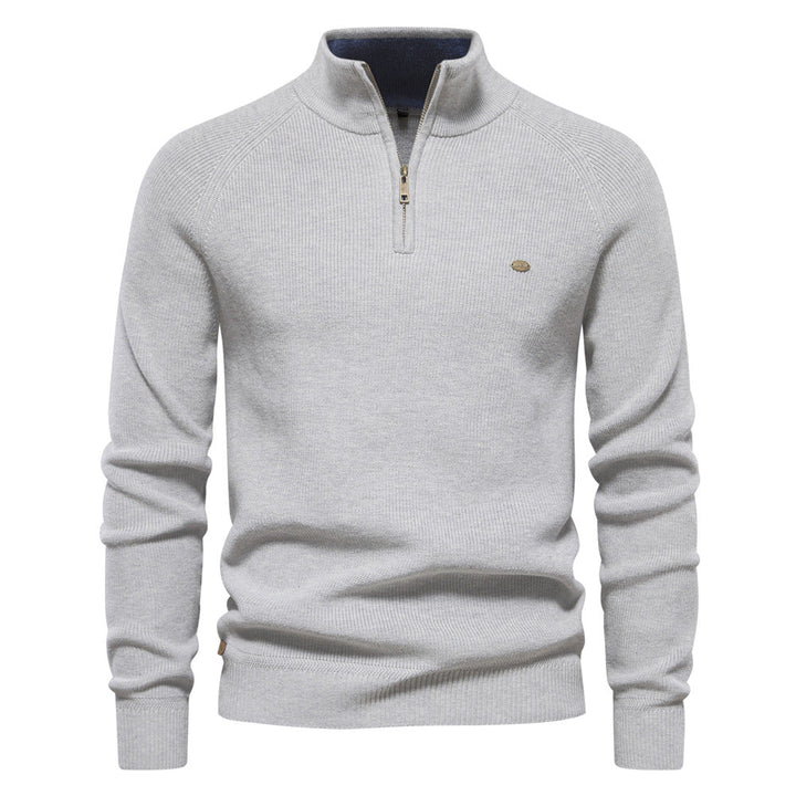 Pull à Col Montant Demi-Zip Homme