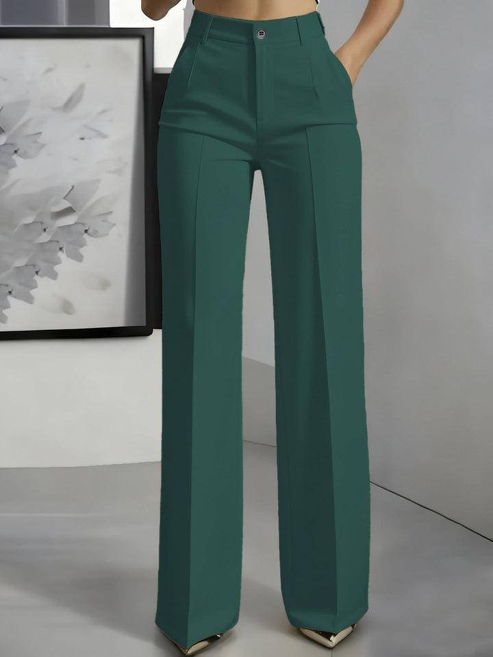 Pantalon Large Taille Haute Femme