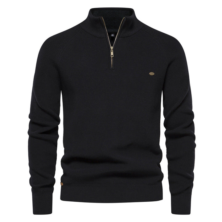 Pull à Col Montant Demi-Zip Homme