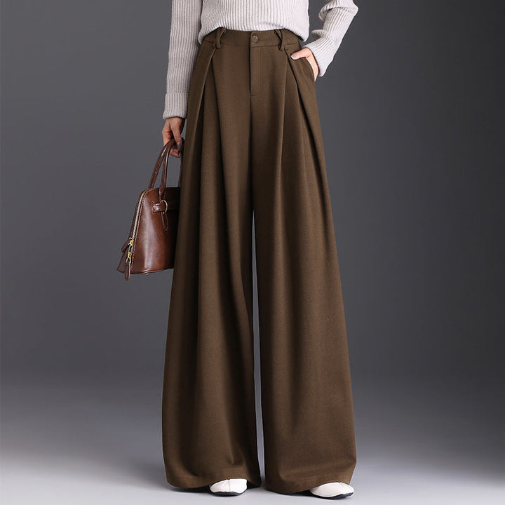 Pantalon Large Plissé Femme