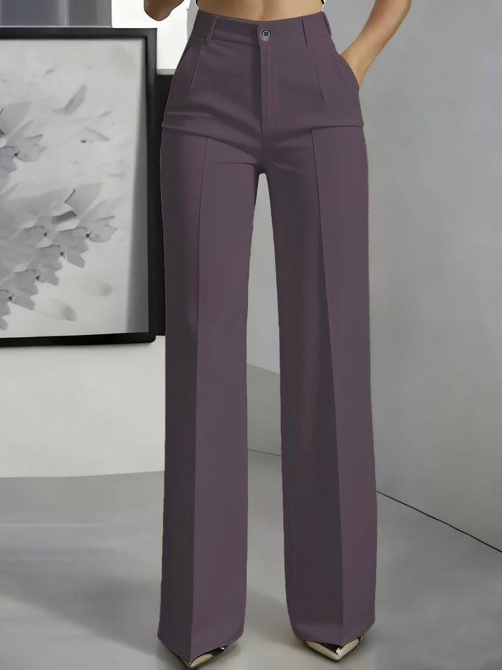 Pantalon Large Taille Haute Femme