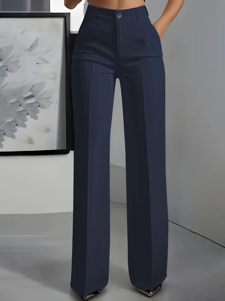 Pantalon Large Taille Haute Femme