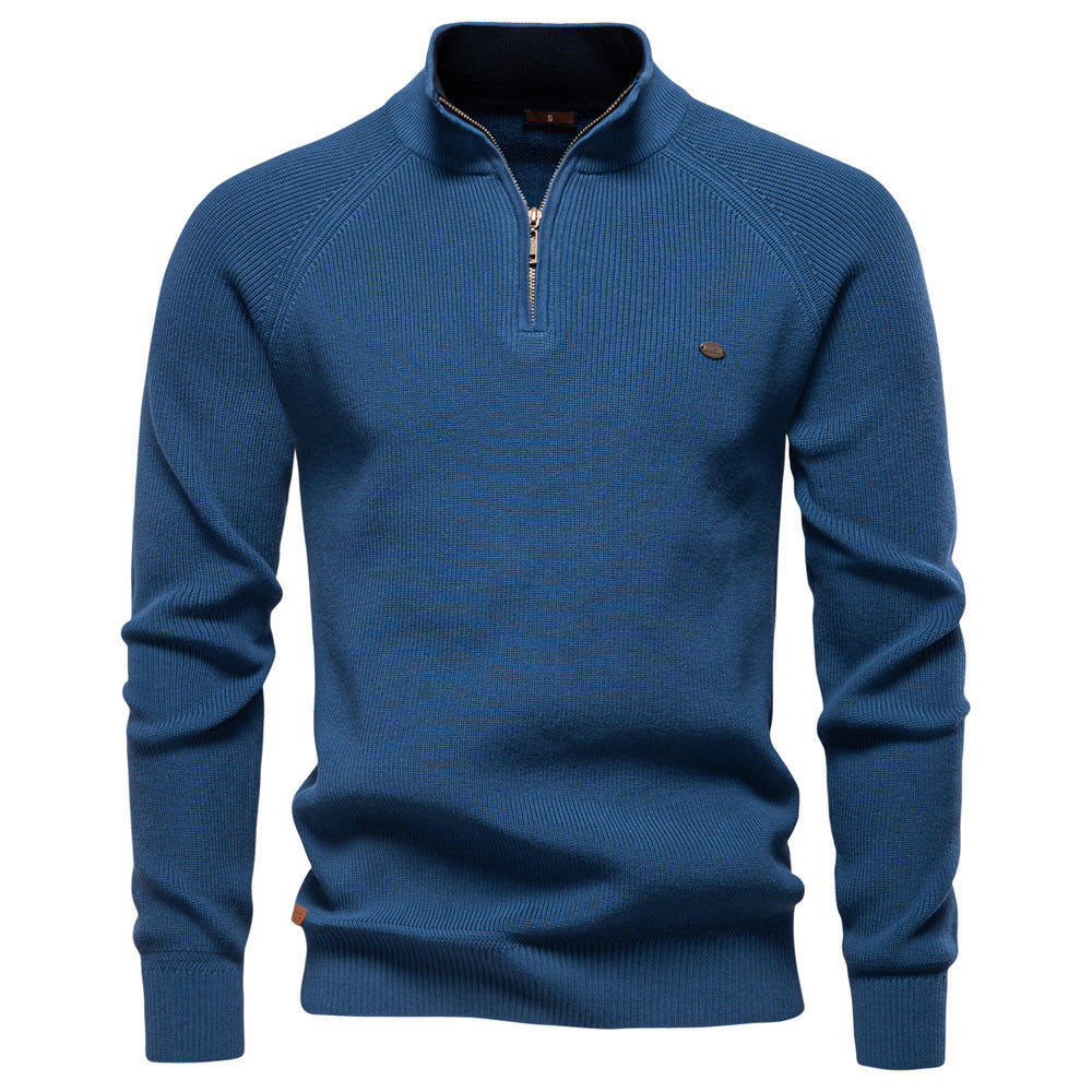 Pull à Col Montant Demi-Zip Homme