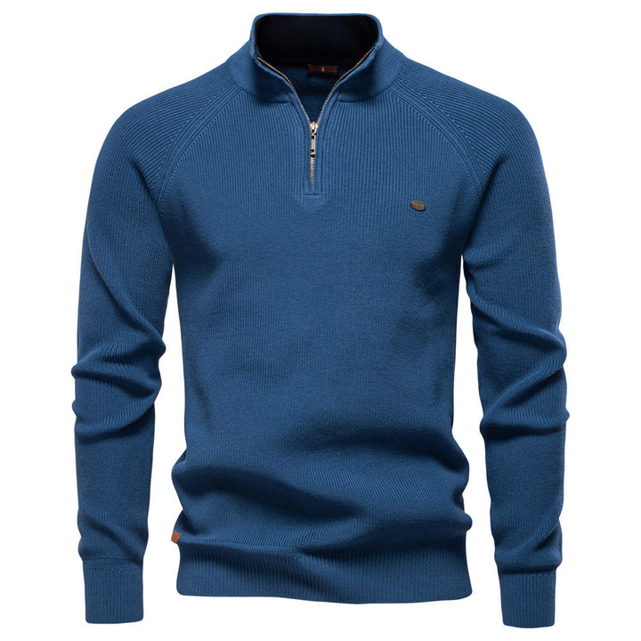 Pull à Col Montant Demi-Zip Homme