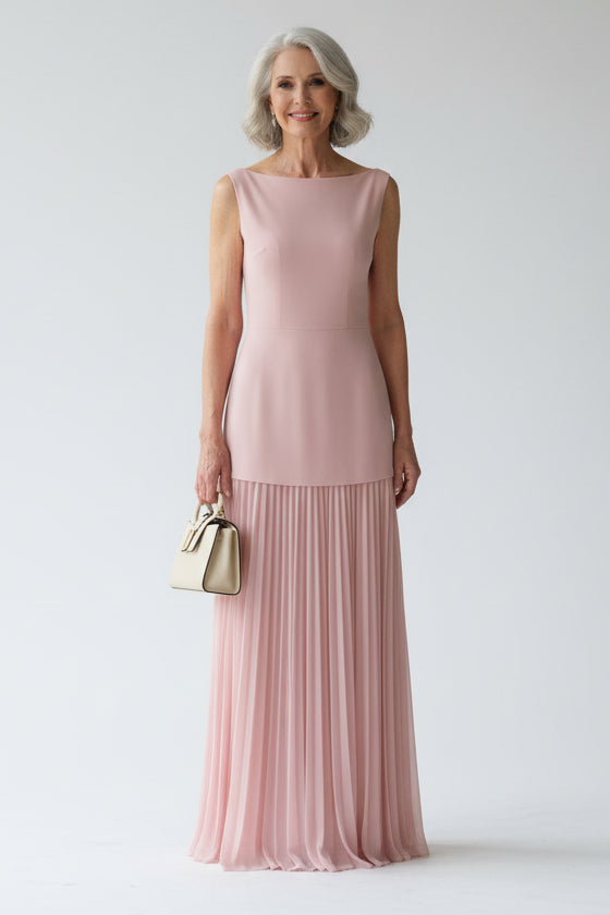 Robe Longue Plissée pour Invitée de Mariage Femme